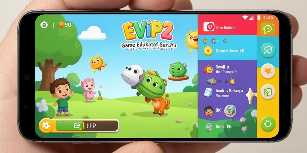 Tampilan antarmuka menarik dan ramah anak dalam EVIP2.