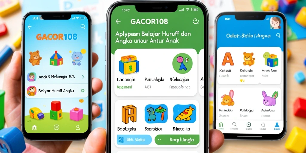 Antarmuka GACOR108 yang interaktif untuk belajar huruf dan angka.