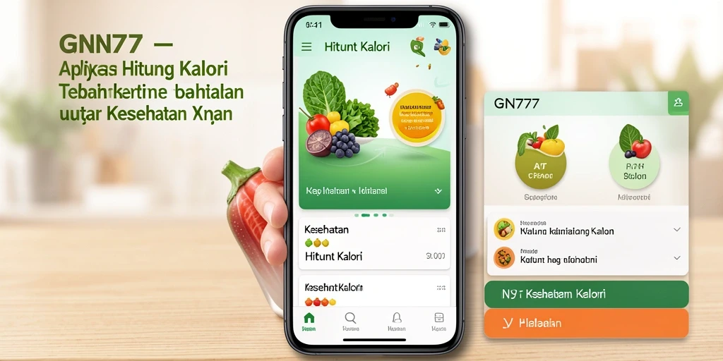 Tampilan antarmuka GN777 yang intuitif dan menarik untuk Hitung Kalori.