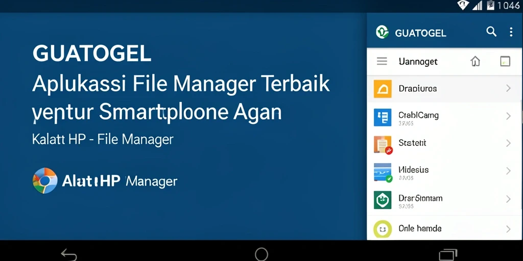 Tampilan antarmuka GUATOGEL sebagai aplikasi File Manager yang user-friendly.