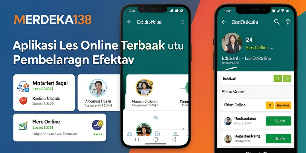 Tampilan antarmuka aplikasi MERDEKA138 yang mudah digunakan untuk Les Online.