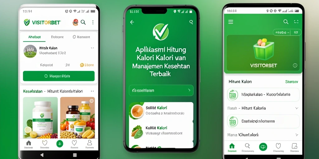 Tampilan antarmuka VISITORBET yang menonjolkan fungsi Hitung Kalori.