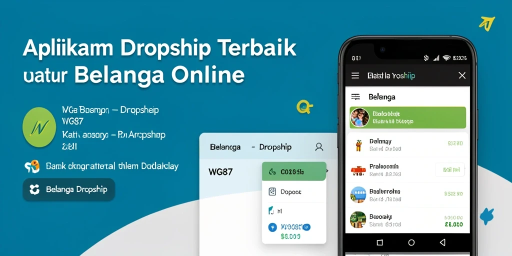 Tampilan antarmuka aplikasi WG87 untuk fungsi Dropship yang sederhana dan efisien.