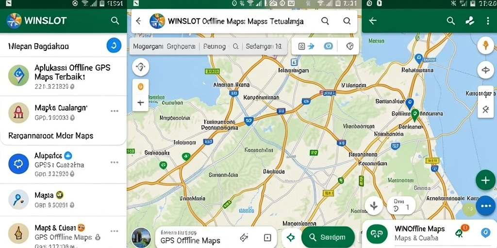 Tampilan antarmuka WINSLOT yang user-friendly untuk GPS Offline Maps.
